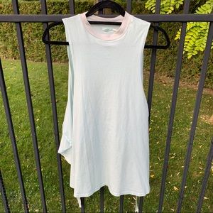 Kimchi Blue by Urban Outfitters Blue Ruffle Tank